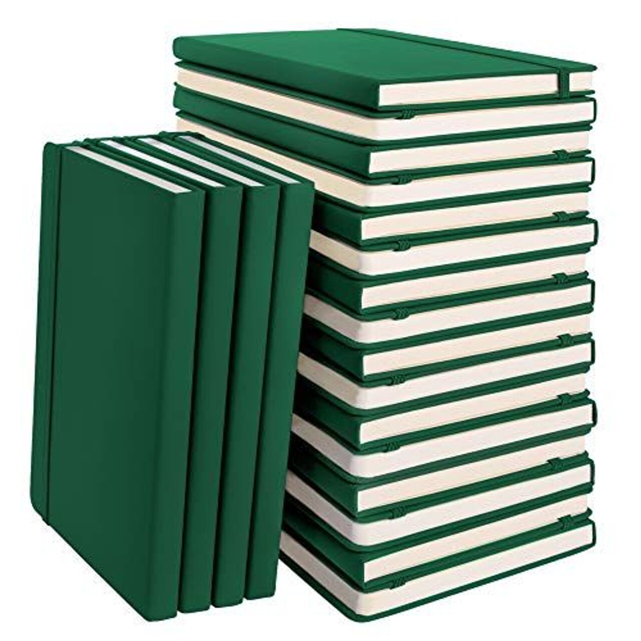Simply Genius A5 Dotted Notebooks for Work, Travel, Business, School & More - Hardcover Journals for Writing - Grid Notebook for Men & Women - 192 pages, 5.7" x 8.4" (Green, 20 Pack)